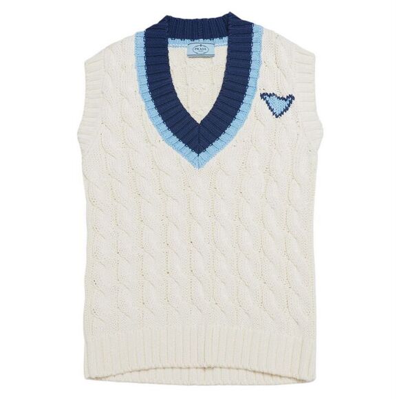 Prada Sweaters - Prada Vest Size 36 Cable Knit V-neck Tilden Knit Vest Made In Italy 20241230
